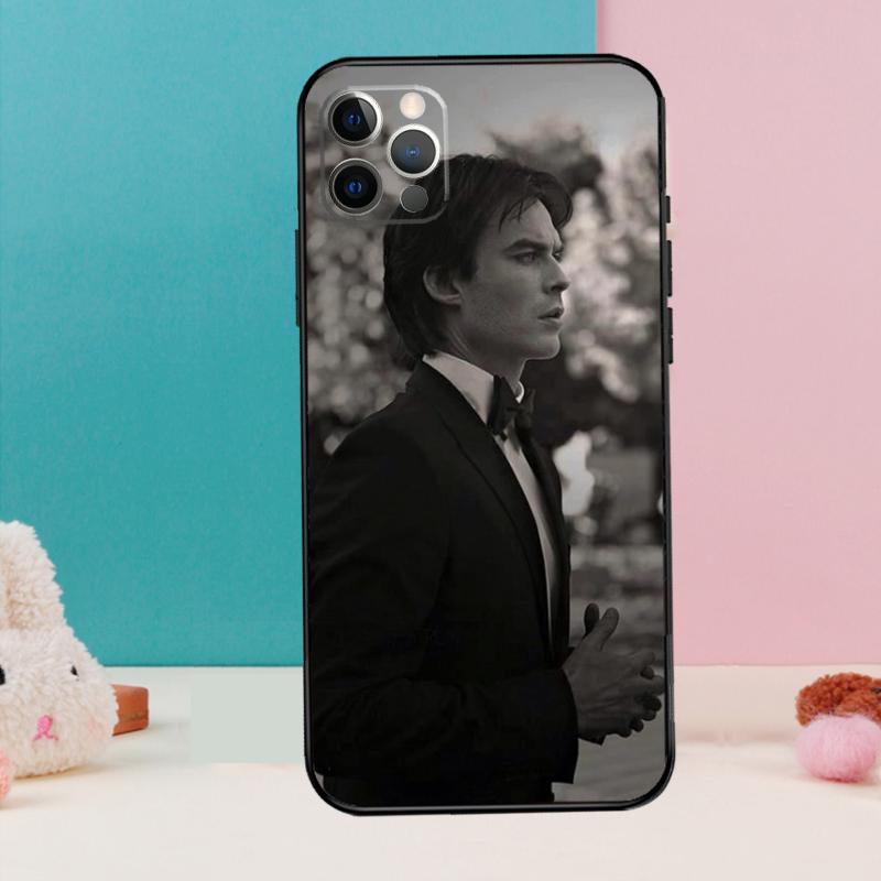 Damon Salvatore Vampire Diaries Phone Case For iPhone 17 Air 16 15 13 12 11 14 Pro Max 12 13 mini 15 16 Plus 16e Cover Coque