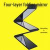 Compact 360° Four-Fold Makeup & Hairdressing Mirror