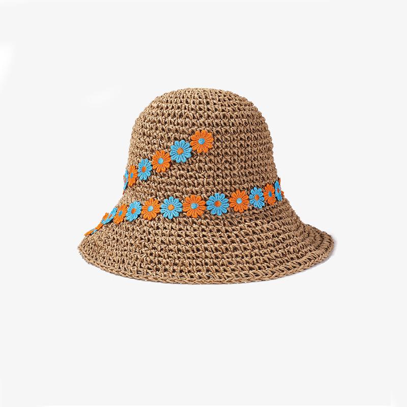 

Natural Handmade Paper Straw Sun Hat With Wide Brim For Ladies хакі