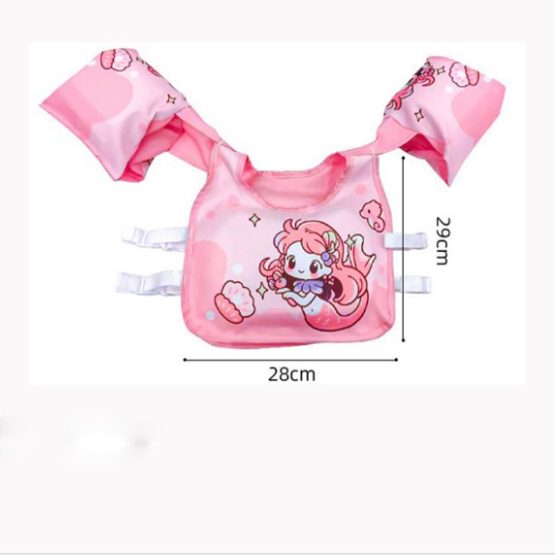 Kids Non-Inflatable Buoyancy Vest, Boys Girls Arm Float Rings, Beginner Swimming Buoyancy Suit for Toddlers