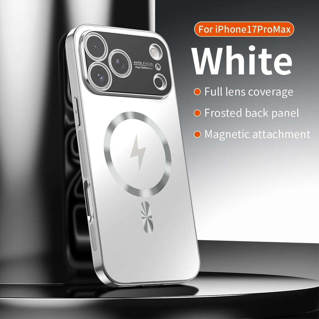 Luxury Plating Matte Magnetic For Magsafe Hard Case For iPhone 17 15 16 14 13   Pro Max Camera Protection PC Shockproof Cover