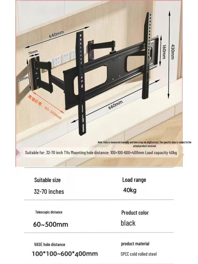 Ultradünne, einziehbare Wandhalterung für TV- & LCD-Monitore