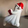 Ghost Reading Book Lamp Resin Spooky Halloween Ghost Night Light Horror Desktop Ornament Christmas LED Lamp For Living Rooms