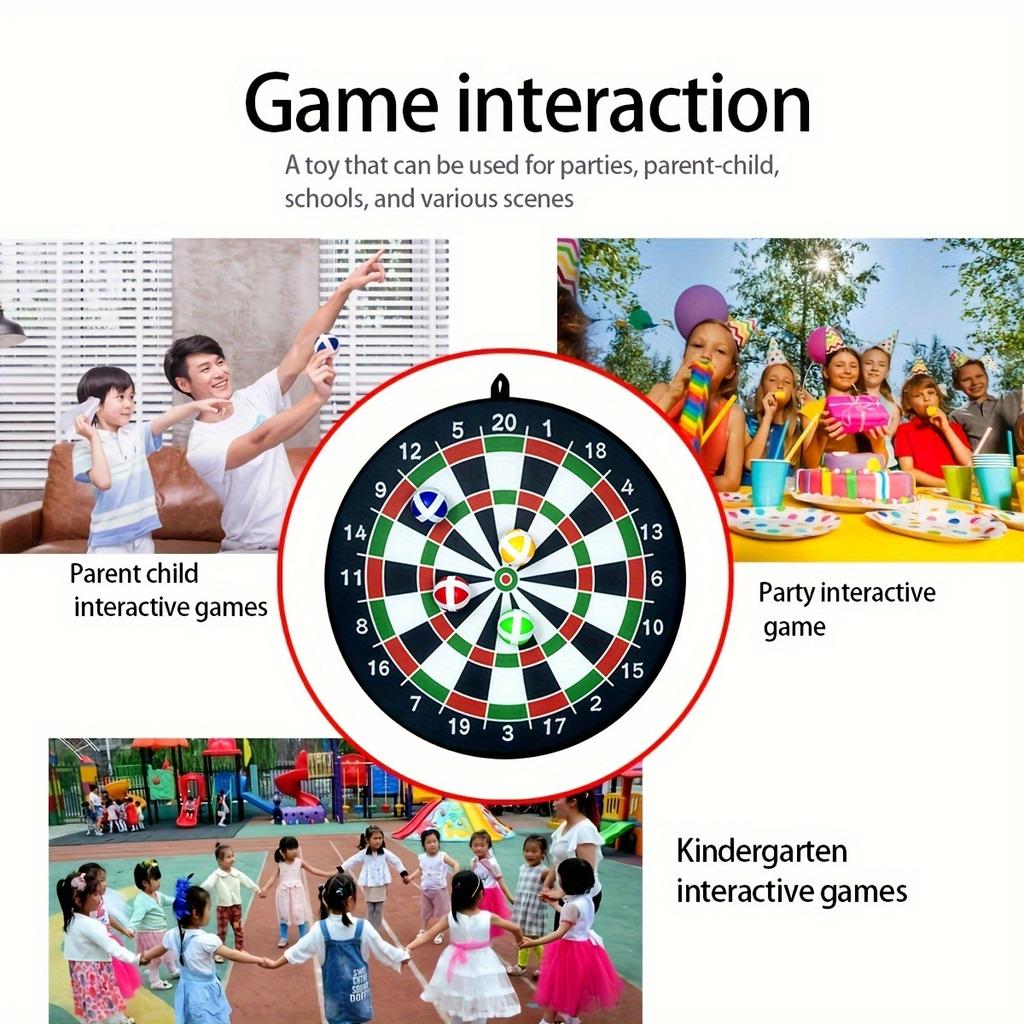 12 pezzi Set di freccette con palline adesive per interni ed esterni Giocattoli per l'allenamento dell'equilibrio Interazione genitori-bambini Regalo di compleanno Forniture per giochi per feste