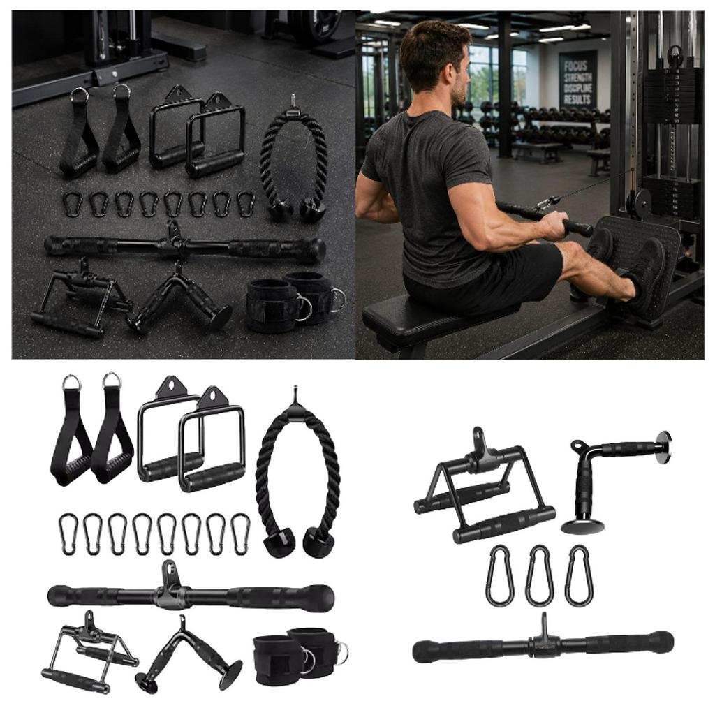 3 Pieces Pull Down Pulldown Attachment Handle with Rotating Axis for Grip Support Steel Build