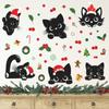 Wall Sticker Christmas Wall Sticker Black Cat Star Atmosphere Christmas Window Sticker Refrigerator Sticker Kitchen Children's Room Wallpaper