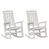 Swing Chair 2 Pcs White 92 X 70 X 108 Cm Polyethylene
