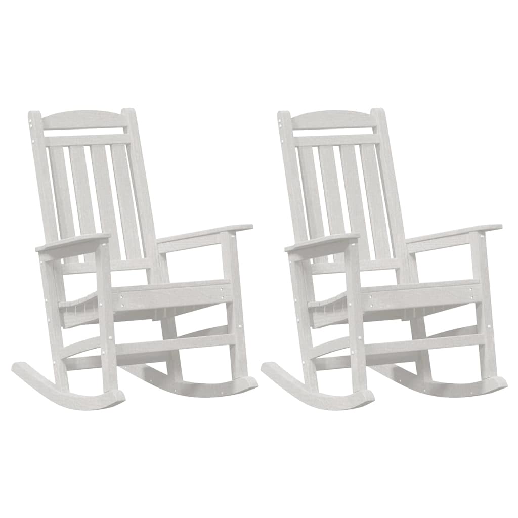 Swing Chair 2 Pcs White 92 X 70 X 108 Cm Polyethylene