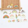 CARLIDANA Colorful Heart Shaped Gold Plated Stainless Steel Pendant Designs Rainbow Star Trendy Cloud Charms for DIY Jewelry