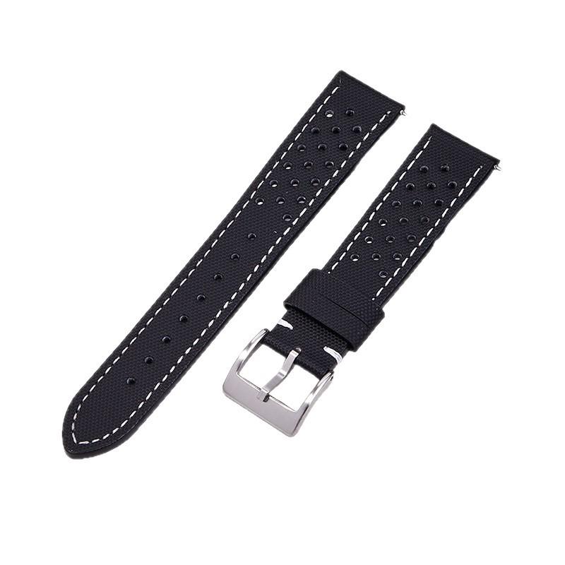 Breathable Cowhide Multi-Hole Watch Strap for Samsung Watch 5/6 (20mm/22mm)