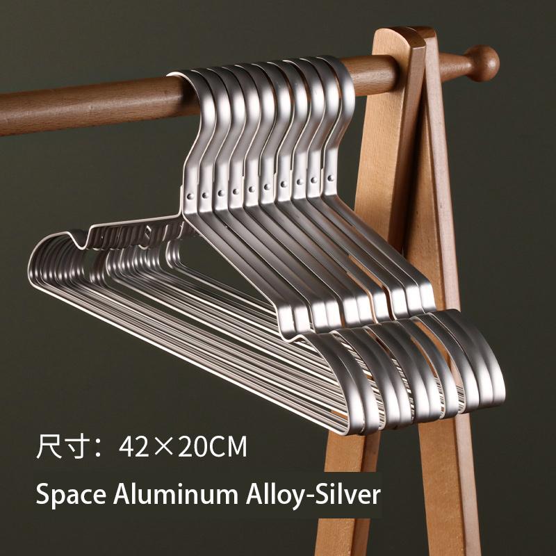 

5 шт./компл. Новая вешалка из золотого металла, космическая сушилка из алюминиевого сплава для платья, кофточки, прочный органайзер для экономии места в гардеробе 5PCS серебряный