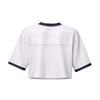 Crop Top Femme Col en V Manches Courtes Imprimé USA Coupe Ample T-shirt pour Événements Sportifs et Usage Quotidien Tissu Confortable