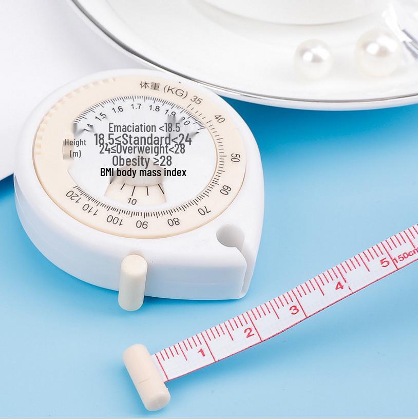 Teardrop Automatic Retractable Health Tape Measure, 1.5M Double-Sided Ruler for Waist & 3D Measurements