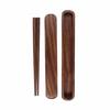 Yilan Trade Natural Wooden Chopsticks, Japanese Style, with Chopstick Case, Antibacterial Wooden Chopsticks, Portable Cutlery for Bento Boxes, Dining
