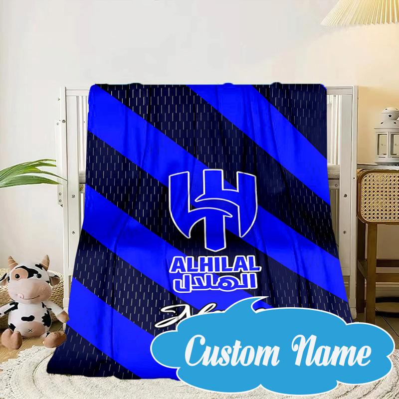 Custom Name Al FC Crest Blanket bed sofa Blanket Flannel Blanket for Camping, Hiking, Picnic Essentials,gift for Fan family