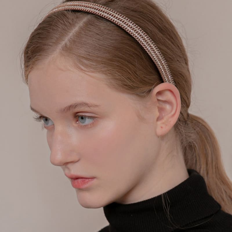 

Жан Поль Кларисс Двойная цепочка Камень Повязка для волос JP-22-205HB cooper