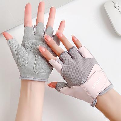 1Pair Half-Finger Fitness Gloves Wear-Resistant Prevent Calluses Sports Hand Protectors Outdoor Cycling Anti-Slip Gloves