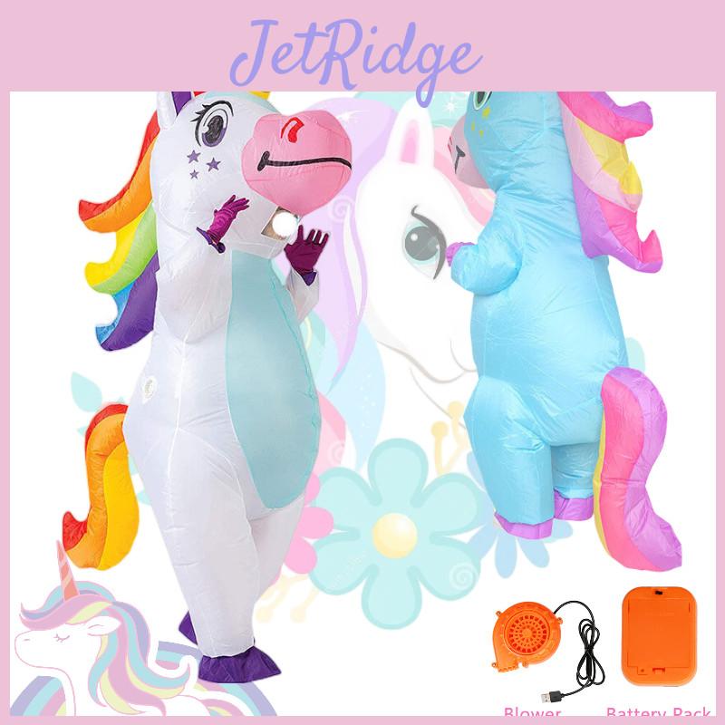 Cute Unicorn Dress-up Prop For Festivals And Events Inflatable Blue Costume