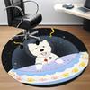 1PC Space Pup Office Round Area Rug,  Mat Suitable ForOffice, Under Office Chairs Bedroom Living Room Home Decor, Room Deco