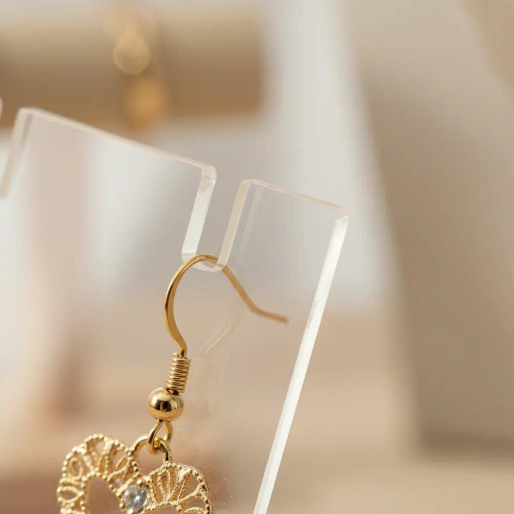 5/20pcs Transparent Acrylic Jewelry Rack Home Necklace Earring Storage Rack Store Retail Jewelry Display Stand