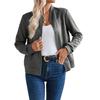 Women's Full Zip Up Jacket Long Sleeve Stand Collar Waffle Coat Casual Slim Fit Sweatshirt Fall Outerwear