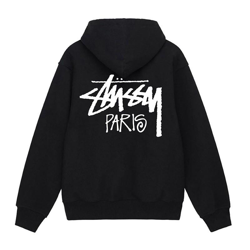 STUS American Street City Limited Letter Print Hoodie Loose Fit Winter Sweatshirt Men Women