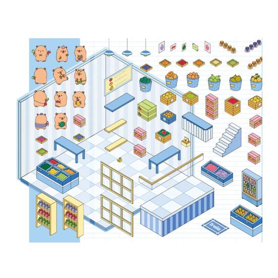 

1/8 шт DIY 3D наклейки для дома телефон/ноутбук мультфильм миниатюрные сцены наклейки десерт магазин H