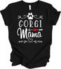 Corgi Mama T-Shirt - Cute Dog Mom Gift with Heart & Paw Design