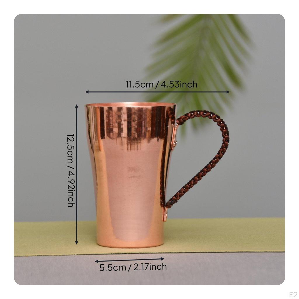 Copper Tumbler Thickened Wall Handmade Cup Unique Design for Bar, Home without Handle