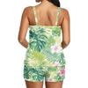 Women’s Sleeveless Tank Top and Shorts Set with Tropical Leaf and Floral Print Lightweight Fabric Relaxed Fit Loungewear