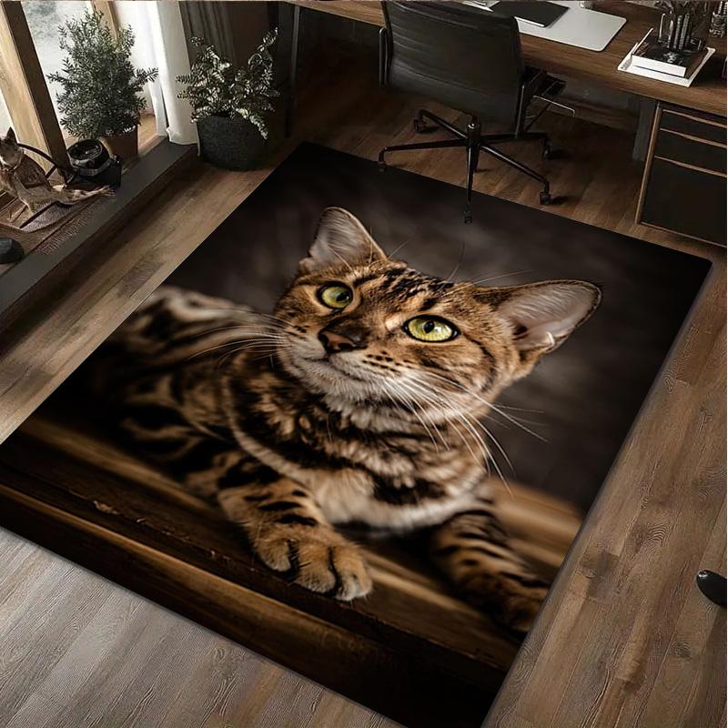 1 Stück Teppich mit Katzenmuster - Heimdekoration Teppich für Wohnzimmer Schlafzimmer Bodenbelag Computerstuhl Bereichsteppich