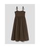 8SECONDS Lace Contrast Sleeveless Long Dress Brown