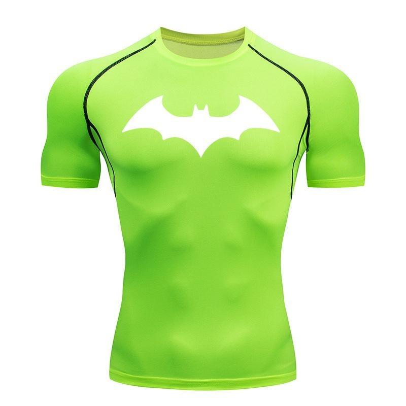 Men's Quick-Dry Sport T-Shirt Breathable Sweat-Wicking Elastic Tight-Fit for Running Breathable Quick-Drying High Elasticity Gym Moisture-Wicking