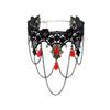 Lady Chokers Leaf Tassel Women Neck Jewelry Accessory Girl Lace Gothic Vintage Sexy Fashion Velvet Rose Beads Flower Necklace