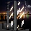 Samsung Z Fold5 Electroplated Transparent Case with Hinge Protection and Foldable Screen Bracket