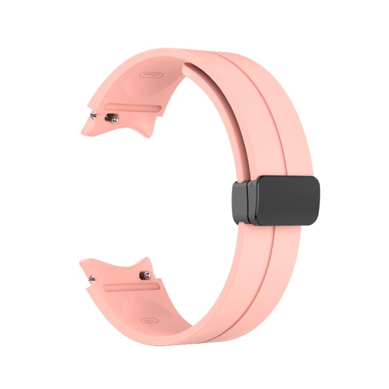 Original Silicone Band for Samsung Watch 4/5 Pro 40mm 44mm 45mm Strap Magnetic Folding Buckle for Galaxy Watch 4 Classic 42 46mm Accessories