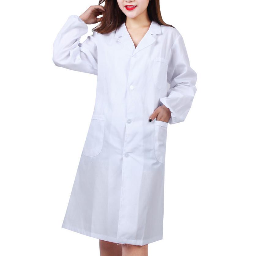 Clothes Work Doctor Nurse White Long Sleeves Men And Women In A Variety Of Sizes