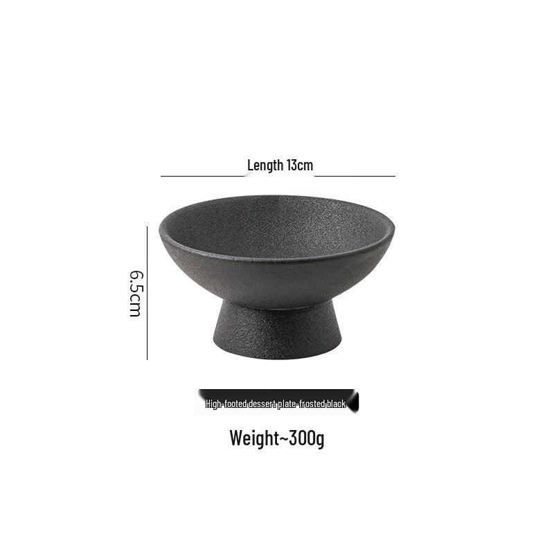 Minimalist Ceramic High-Foot Dessert & Snack Dish