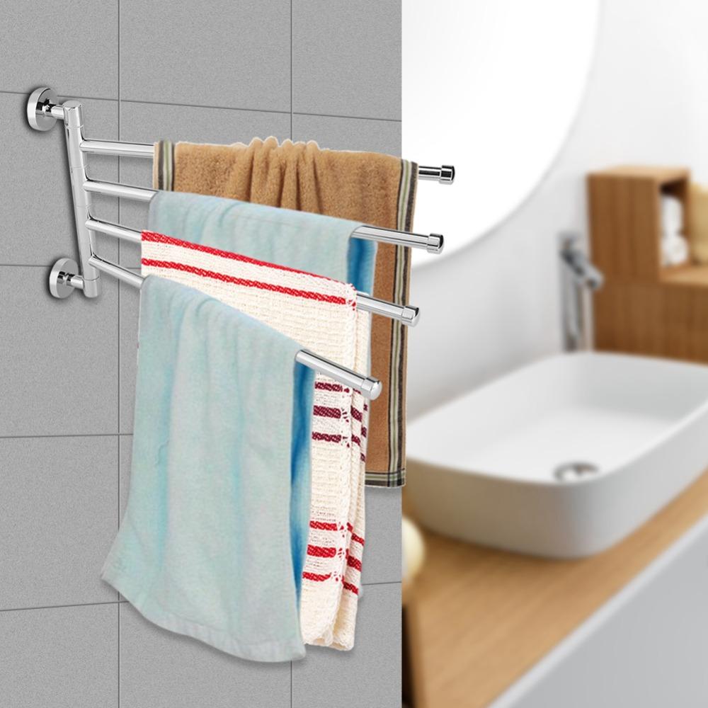 Schwenkbarer Handtuchhalter aus Edelstahl zum Ausklappen Badezimmer Küche Waschküche
