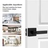 Aluminum Alloy Three-Bar Door Lock Modern Style Square Three-pole Handle Lock Furniture Hardware with Keys