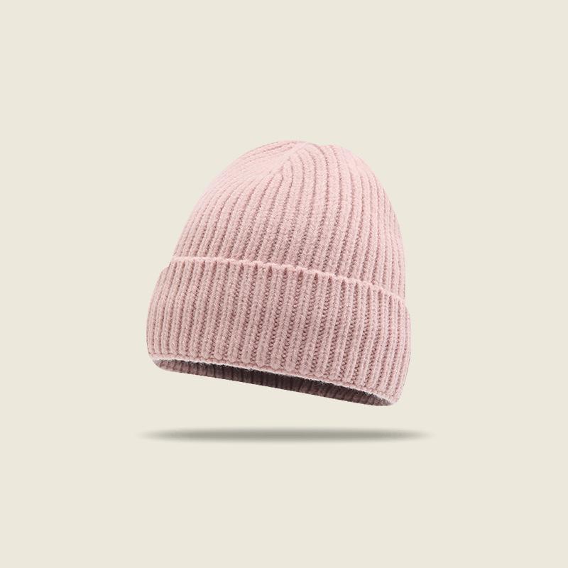 Knitted Hat Women'S Autumn And Winter Wool Hat Warm Versatile Casual Fashion Cold Hat Men'S Cold Hat Solid Color