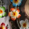10 Stück 5cm Hawaiianische Plumeria PE Schaumstoff Kunstblume DIY Kranz Kopfschmuck Blumen Hochzeitsdekoration Partyzubehör