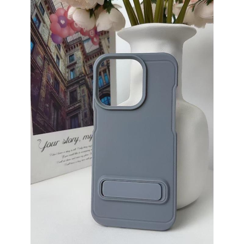 TPU Matte Stand Soft Case Suitable for Ip16pm Simple Dopamine Apple 15/14 Color-blocking Macaron Protective Case