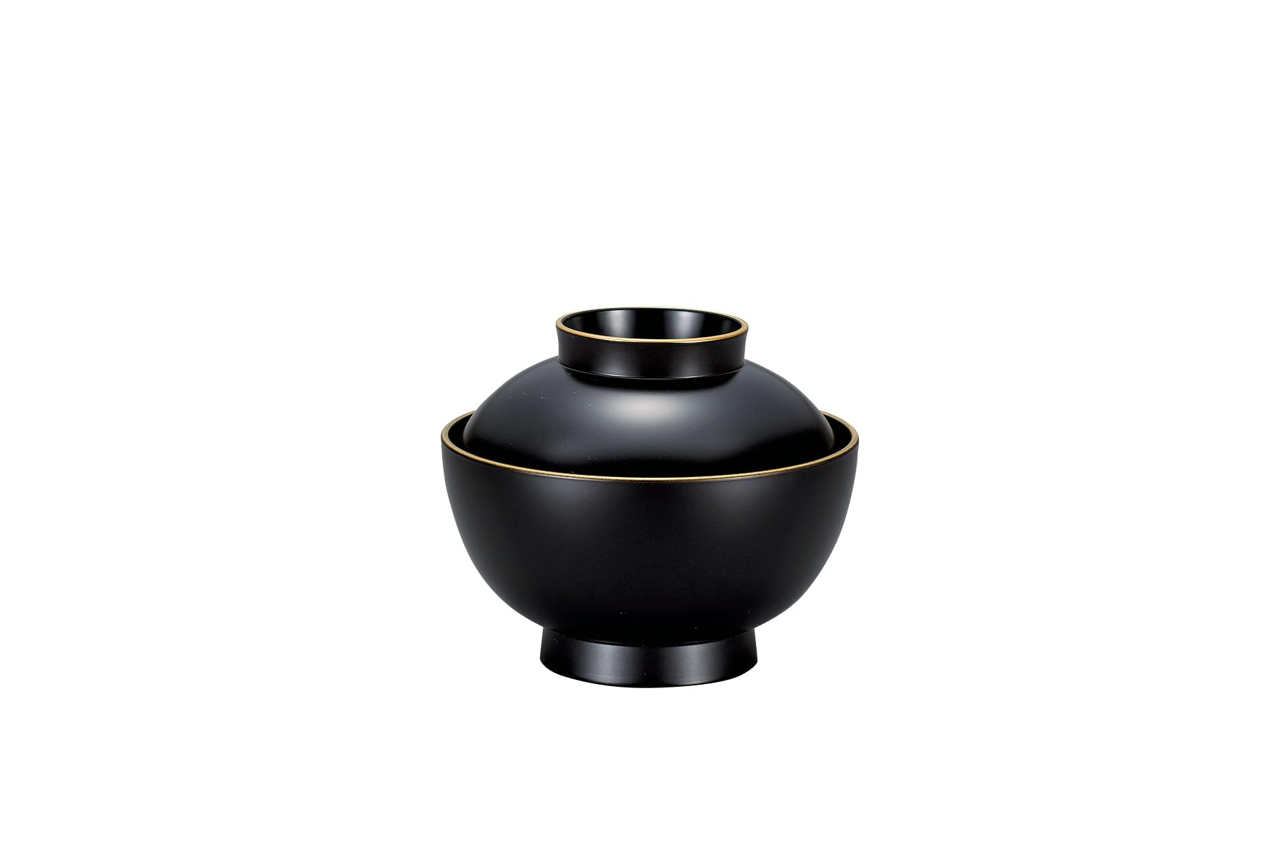 Nakaya Brothers Trading Yamato Zoni Microwave Dishwasher Co., Ltd.  Yamanaka Lacquerware  Bowl, & Safe, Black, 37-3816