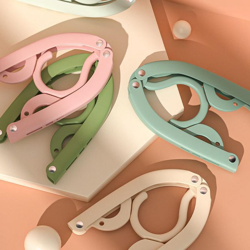 10Pcs Portable Folding Clothes Hangers Multifunctional Travel Clothing Drying Rack Laundry Hangers Space Saving