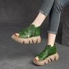Jiechu Women's Summer Braided Hollow Sandals - Thick Sole, Breathable Candy Colors, Comfortable Roman Style