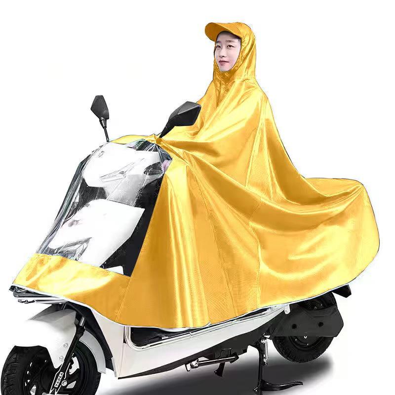 Extra Thick XL Stormproof Rain Poncho for Electric Vehicles - Unisex Full Body Motorcycle Cover with Foot Protection