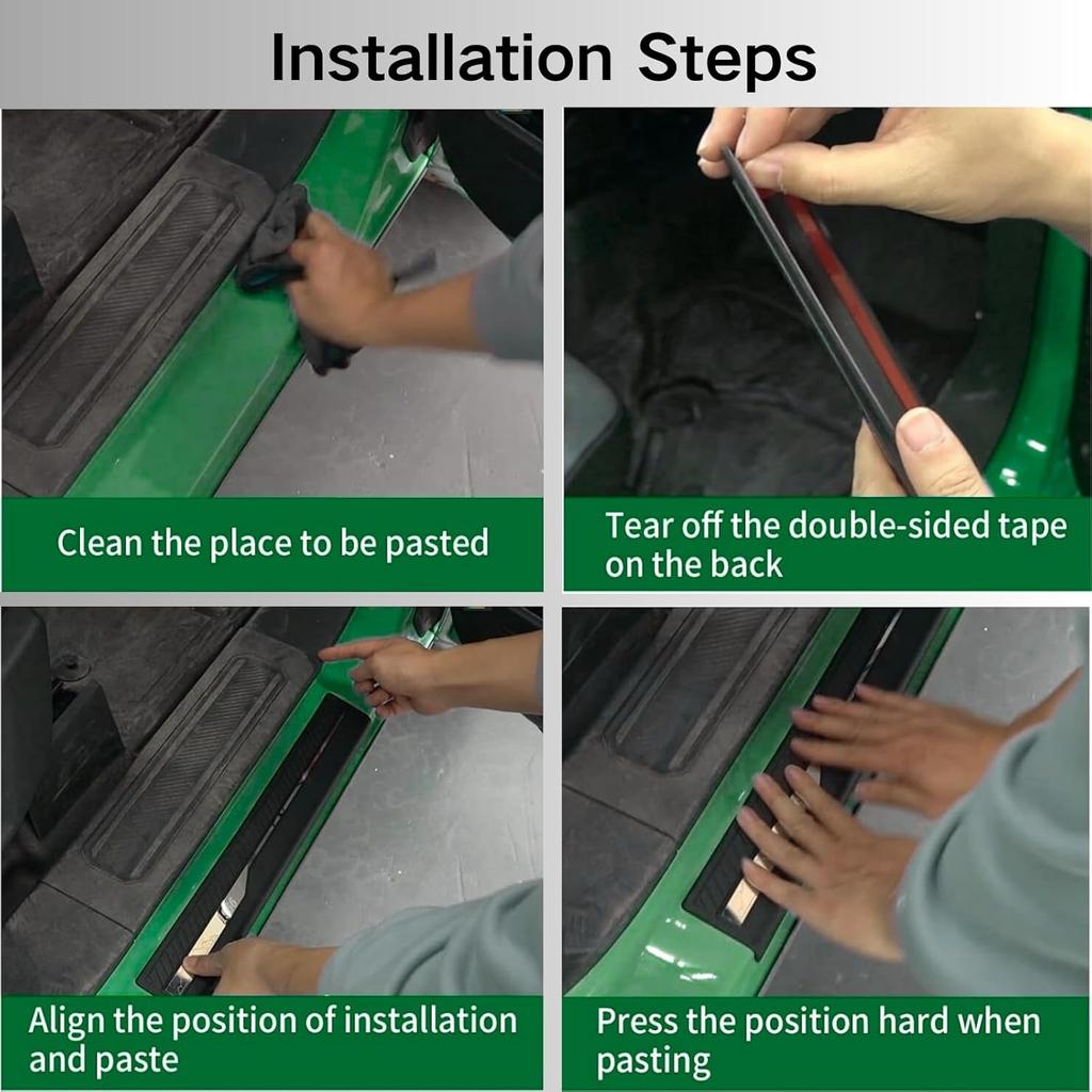 Door Sill Guard Protector for Ford Bronco 2026 2025- Accessories 4 Door, Door Edge Guards with 1966 Pattern Paying Tribute 60th