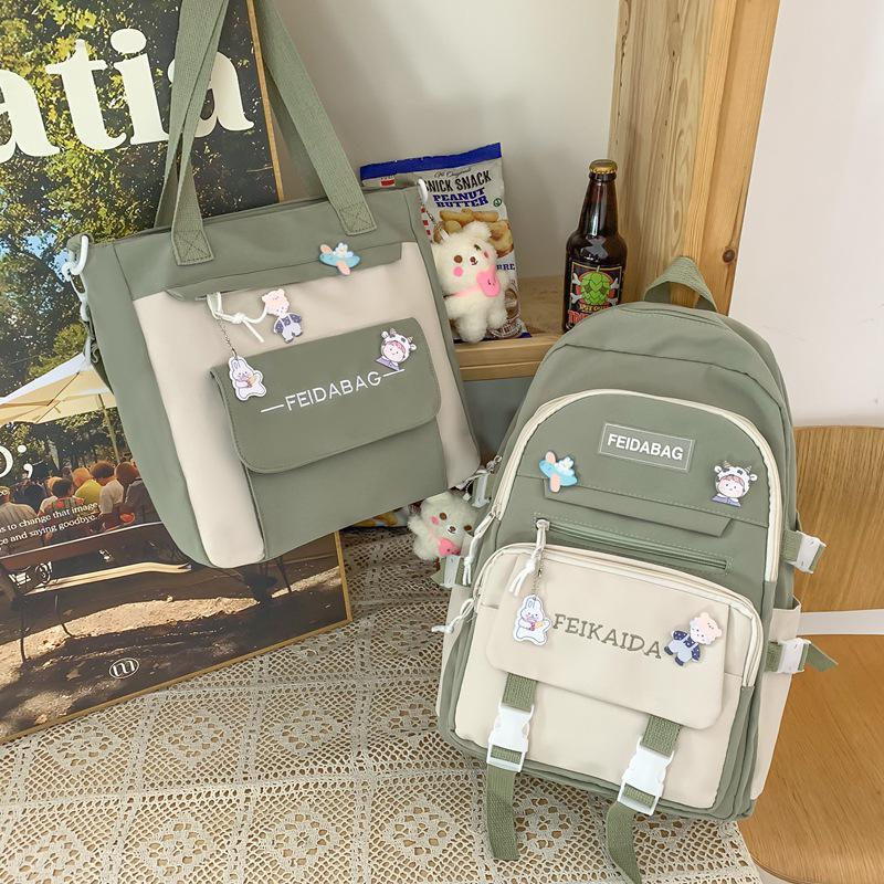 Cute Double Shoulder Backpack for Girls: Ideal for Elementary, Middle, and High School Students