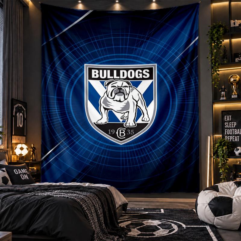 Wandbehang Wandteppich Canterbury-Bankstown Bulldogs Druckstoff für Wohnzimmer Schlafzimmer Heimdekoration